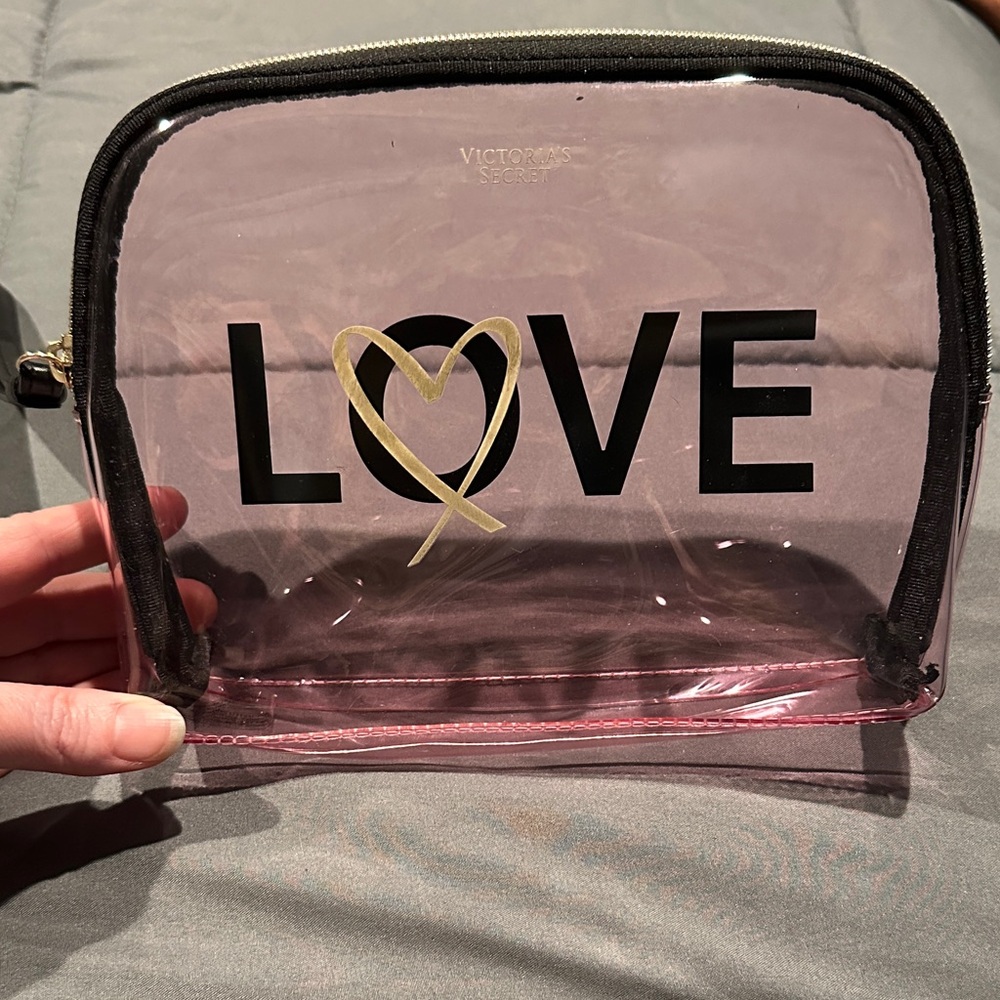 Victoria's Secret Love Pink Transparent Cosmetic Bag - Picture 2 of 6
